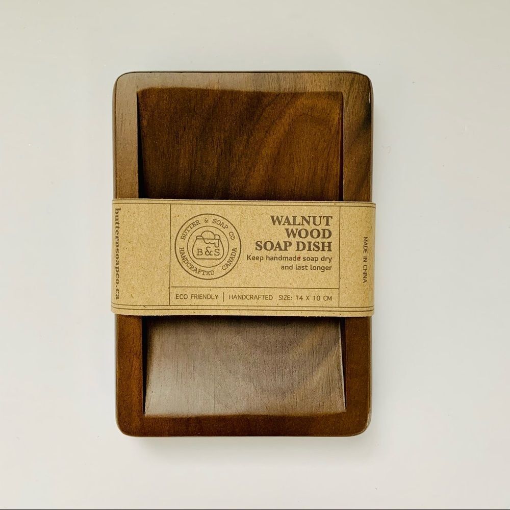 🔥Hot! Handcrafted Solid Walnut Wood Soap Dish